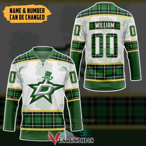 Personalized Dallas Stars St Patrick Day Hockey Jersey, Trending Gifts For Fans - Vesles2014s 2