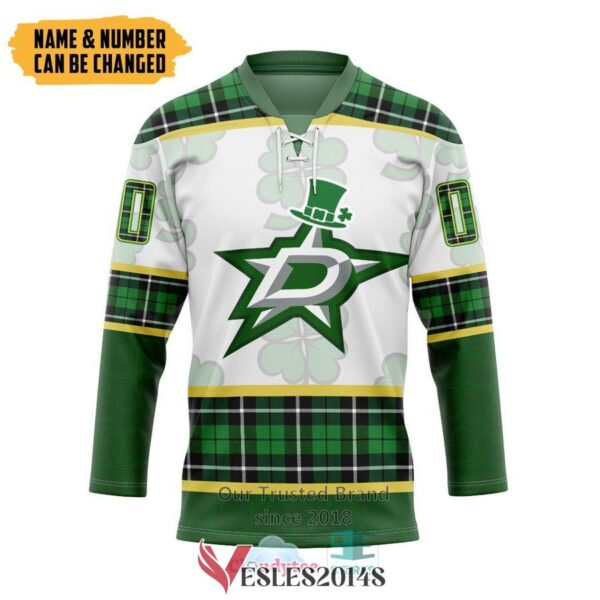 Personalized Dallas Stars St Patrick Day Hockey Jersey, Trending Gifts For Fans - Vesles2014s