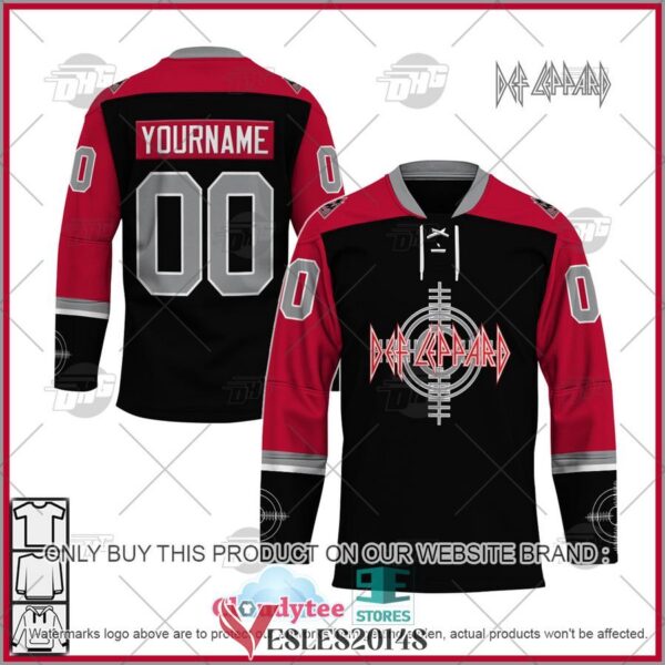 Personalized Def Leppard Crosshair Logo Hockey Jersey, Trending Gifts For Fans - Vesles2014s