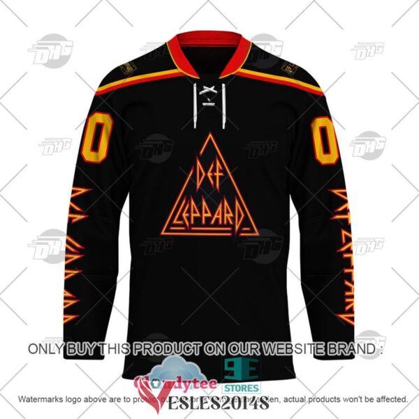 Personalized Def Leppard Triangle Black Hockey Jersey, Trending Gifts For Fans - Vesles2014s 1