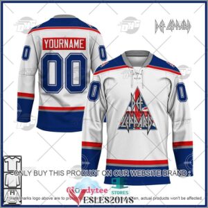 Personalized Def Leppard Triangle Flag Hockey Jersey, Trending Gifts For Fans - Vesles2014s