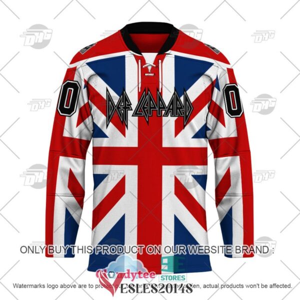 Personalized Def Leppard Union Jack Hockey Jersey, Trending Gifts For Fans - Vesles2014s 1