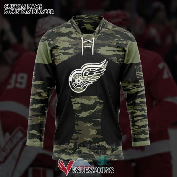 Personalized Detroit Red Wings Honors Veterans Hockey Jersey, Trending Gifts For Fans - Vesles2014s 3