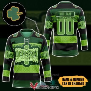 Personalized Drinking Team St Patrick's Day Hockey Jersey, Trending Gifts For Fans - Vesles2014s 2