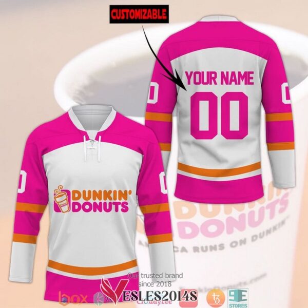 Personalized Dunkin' donuts Hockey Jersey Shirt, Trending Gifts For Fans - Vesles2014s