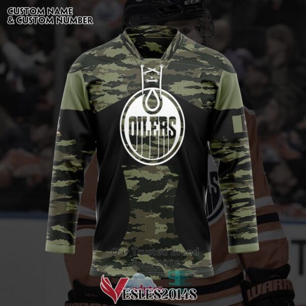 Personalized Edmonton Oilers Honors Veterans Hockey Jersey, Trending Gifts For Fans - Vesles2014s 3