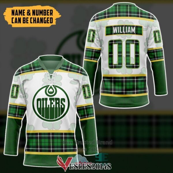 Personalized Edmonton Oilers St Patrick Day Hockey Jersey, Trending Gifts For Fans - Vesles2014s 2