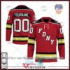 Personalized FDNY Fire Department New York red Hockey Jersey, Trending Gifts For Fans - Vesles2014s