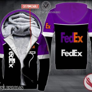 Personalized Fedex Ground Purple Uniform Fleece Hoodie, Unique Gifts For Employee - Vesles2014S 1