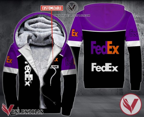 Personalized Fedex Ground Purple Uniform Fleece Hoodie, Unique Gifts For Employee - Vesles2014S 1