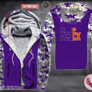 Personalized Fedex Purple Uniform Fleece Hoodie, Unique Gifts For Employee - Vesles2014S 1