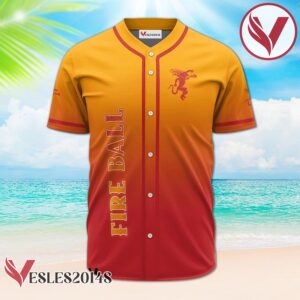 Personalized Fireball Whiskey Gradient Baseball Jersey, Perfect Gifts For Fans - Vesles2014S 2