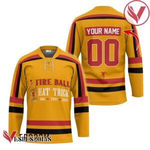 Personalized Fireball Whiskey Hat Trick Hockey Jersey - Vesles2014S