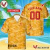 Personalized Fireball Whiskey Yellow Camouflage Hawaiian Shirt, Best Summer Gifts For Fans - Vesles2014S