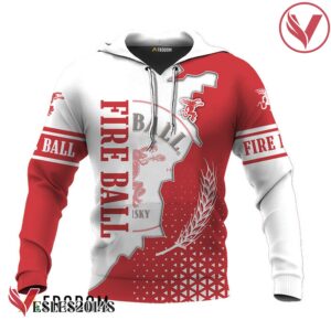 Personalized Fireball Whisky White And Red Cracking Hoodie & Zip Hoodie - Vesles2014S 1