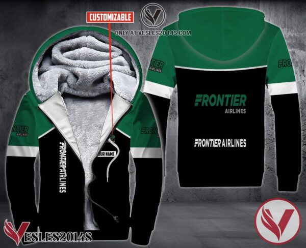 Personalized Frontier Airlines Uniform Fleece Hoodie, Unique Gifts For Employee - Vesles2014S 1