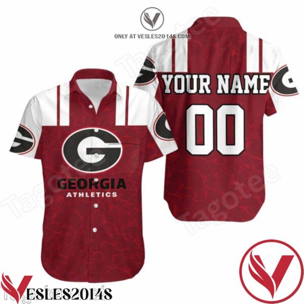 Personalized Georgia Bulldogs Athletics Ncaa Red Hawaiian Shirt, Unique Gifts For Friends - Vesles2014S 1