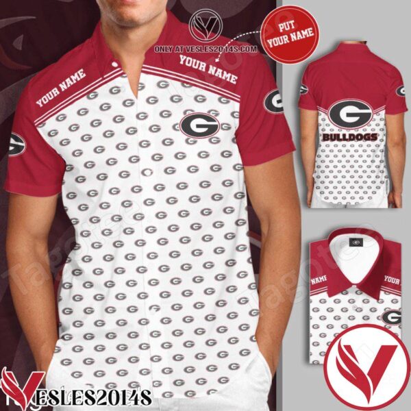 Personalized Georgia Bulldogs Football Team White Hawaiian Shirt And Short, Unique Gifts For Friends - Vesles2014S 1