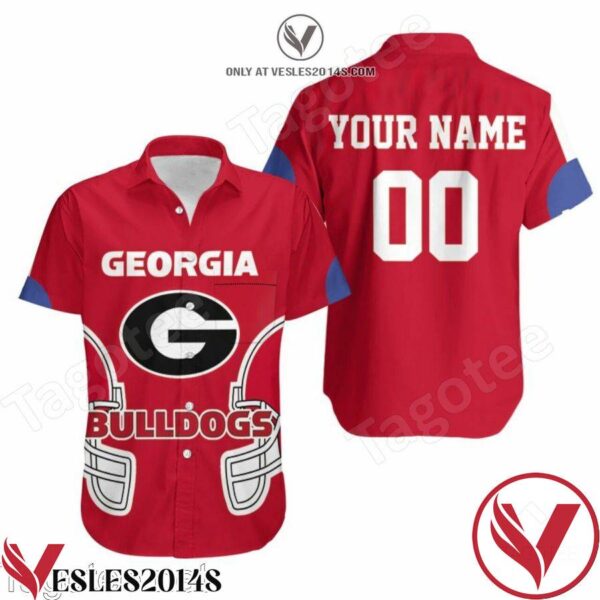 Personalized Georgia Bulldogs Ncaa Red Hawaiian Shirt, Unique Gifts For Friends - Vesles2014S 1