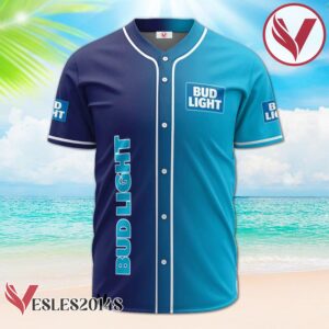 Personalized Gradient Bud Light Baseball Jersey, Perfect Gifts For Fans - Vesles2014S 2
