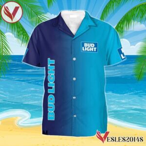 Personalized Gradient Bud Light Hawaiian Shirt, Best Summer Gifts For Fans - Vesles2014S 1