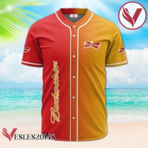 Personalized Gradient Budweiser Beer Baseball Jersey, Perfect Gifts For Fans - Vesles2014S 2