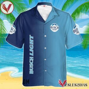 Personalized Gradient Busch Light Hawaiian Shirt, Best Summer Gifts For Fans - Vesles2014S 1