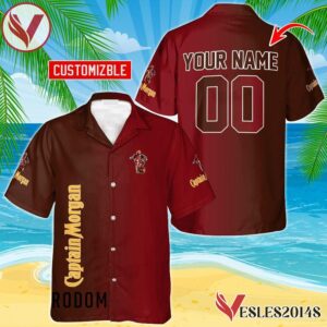 Personalized Gradient Captain Morgan Hawaiian Shirt, Best Summer Gifts For Fans - Vesles2014S