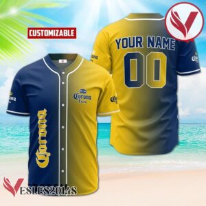Personalized Gradient Corona Extra Baseball Jersey, Perfect Gifts For Fans - Vesles2014S