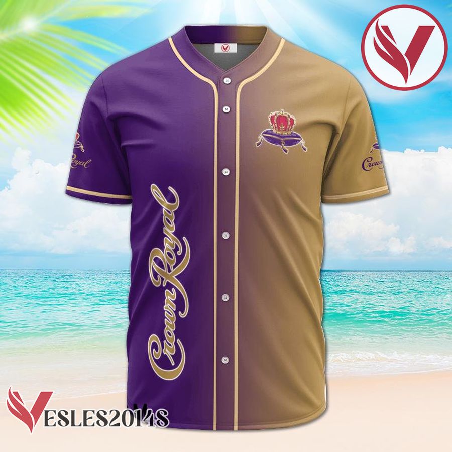 Personalized Gradient Crown Royal Baseball Jersey, Perfect Gifts For Fans - Vesles2014S 2