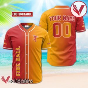 Personalized Gradient Fireball Whiskey Baseball Jersey, Perfect Gifts For Fans - Vesles2014S