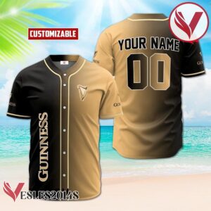 Personalized Gradient Guinness Beer Baseball Jersey, Perfect Gifts For Fans - Vesles2014S