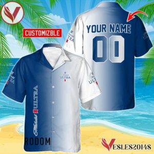 Personalized Gradient Michelob ULTRA Hawaiian Shirt, Best Summer Gifts For Fans - Vesles2014S