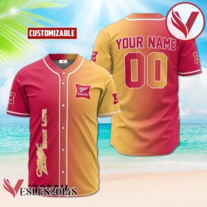 Personalized Gradient Miller High Life Baseball Jersey, Perfect Gifts For Fans - Vesles2014S