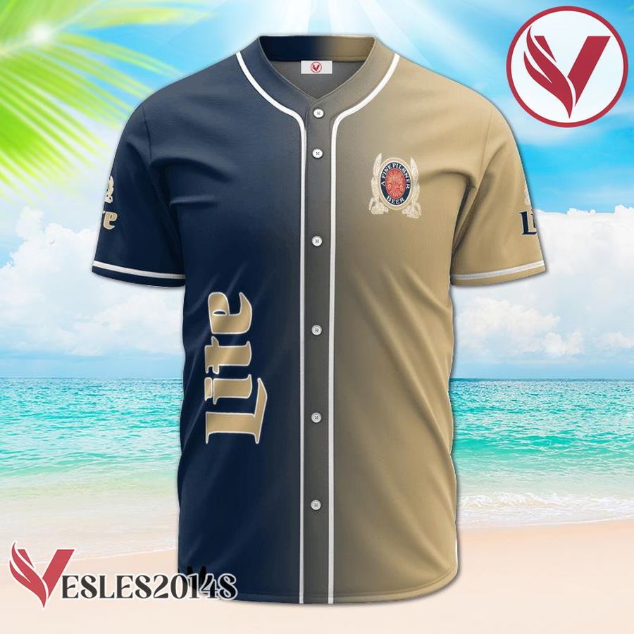 Personalized Gradient Miller Lite Baseball Jersey, Perfect Gifts For Fans - Vesles2014S 2