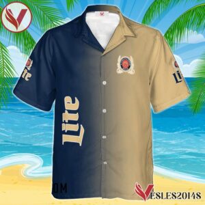 Personalized Gradient Miller Lite Hawaiian Shirt, Best Summer Gifts For Fans - Vesles2014S 1