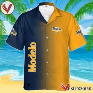 Personalized Gradient Modelo Negra Hawaiian Shirt, Best Summer Gifts For Fans - Vesles2014S 1