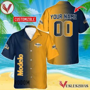 Personalized Gradient Modelo Negra Hawaiian Shirt, Best Summer Gifts For Fans - Vesles2014S