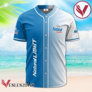 Personalized Gradient Natural Light Baseball Jersey, Perfect Gifts For Fans - Vesles2014S 2