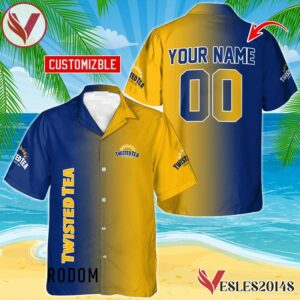 Personalized Gradient Twisted Tea Hawaiian Shirt, Best Summer Gifts For Fans - Vesles2014S