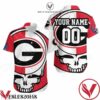 Personalized Grateful Dead Georgia Bulldogs Bolt Skull Hawaiian Shirt, Unique Gifts For Friends - Vesles2014S 1