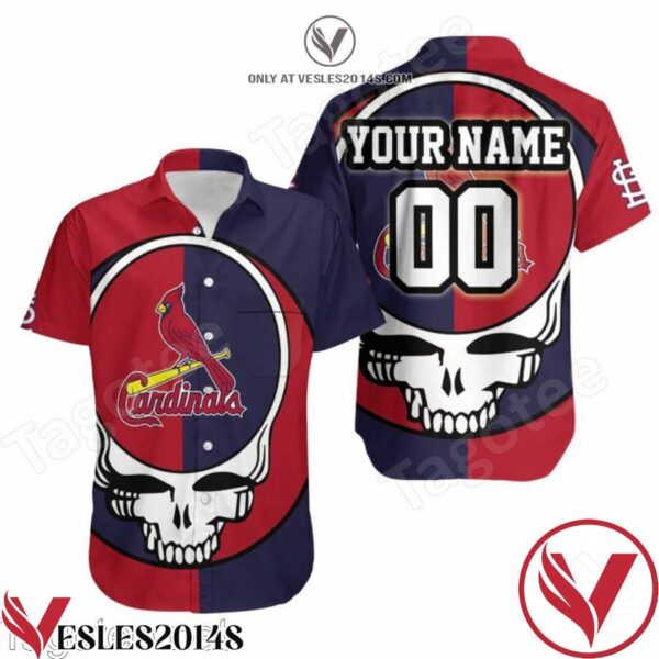 Personalized Grateful Dead Saint Louis Cardinals Hawaiian Shirt, Unique Gifts For Friends - Vesles2014S 1