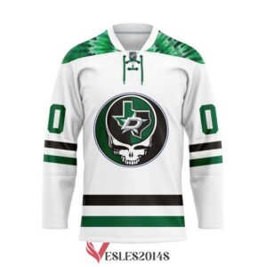 Personalized Grateful Dead and Dallas Stars hockey jersey, Trending Gifts For Fans - Vesles2014s