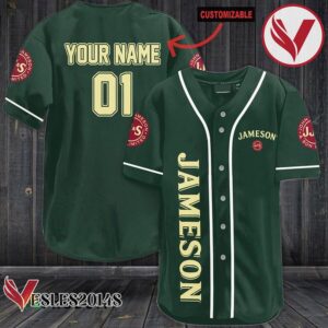 Personalized Green Jameson Whiskey Baseball Jersey, Perfect Gifts For Fans - Vesles2014S