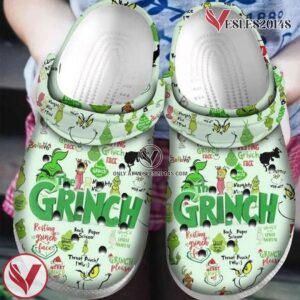 Personalized Grinch Christmas Stick Crocs Clogs Shoes Crocband Comfortable For Men Women, Unique Gift From  Vesles2014S