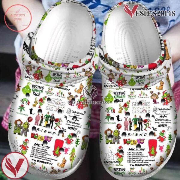 Personalized Grinch Christmas Stick Crocs Shoes Crocband Clogs Comfortable For Men Women, Unique Gift From  Vesles2014S