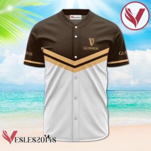 Personalized Guinness Beer Brown And White Baseball Jersey, Perfect Gifts For Fans - Vesles2014S 2