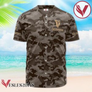 Personalized Guinness Beer Brown Camouflage Baseball Jersey, Perfect Gifts For Fans - Vesles2014S 2