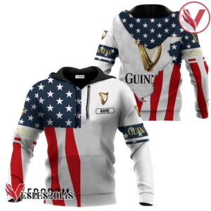 Personalized Guinness Beer USA Flag Hoodie & Zip Hoodie - Vesles2014S