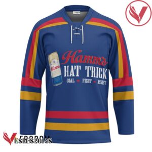 Personalized Hamm's Beer Hat Trick Hockey Jersey - Vesles2014S 1